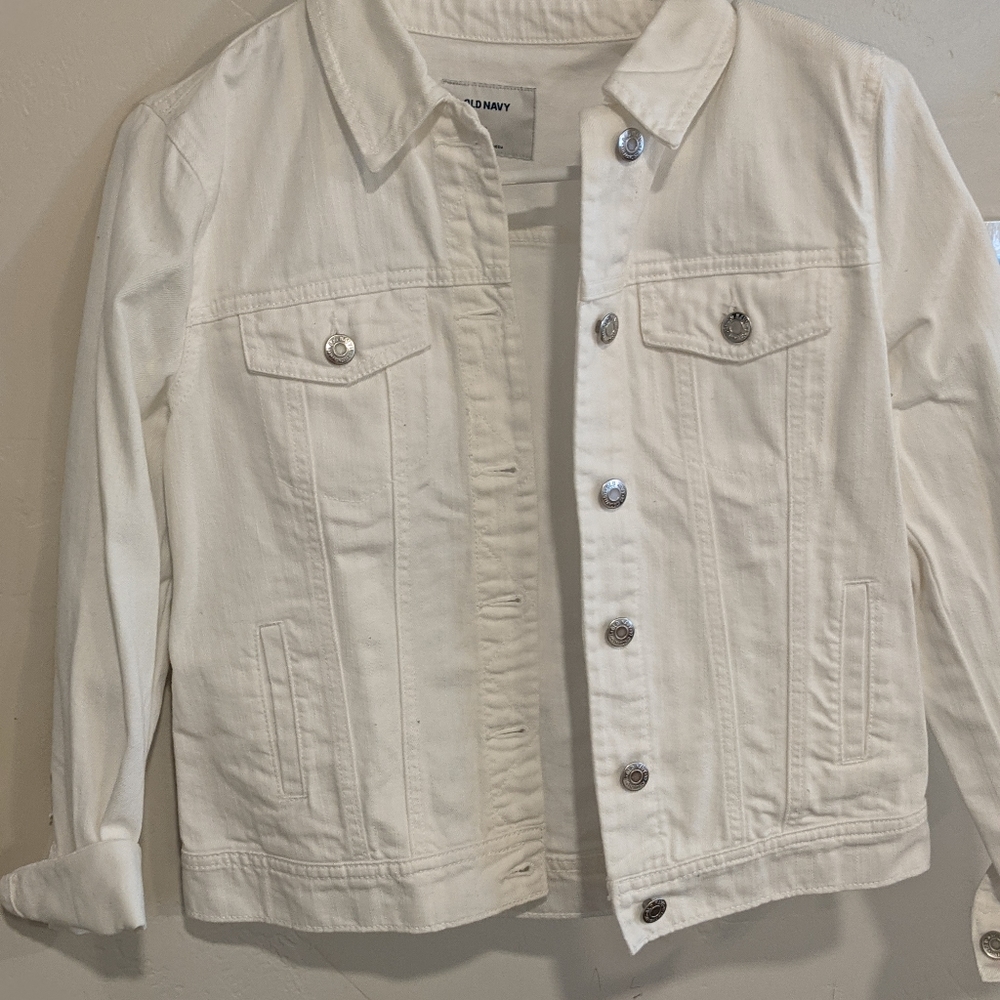 Old Navy white denim jacket